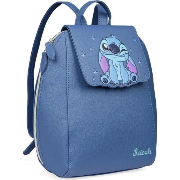 ⚡Women Teens Blue Stitch Mini PU Leather Adjustable Straps Kawaii Travel Bag
